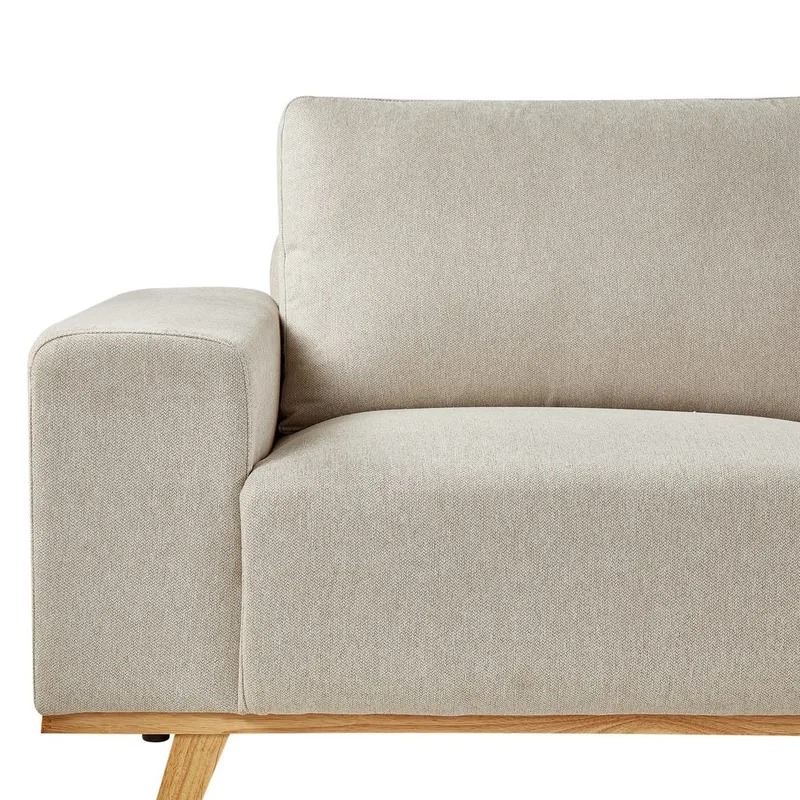 Kulmasohva Nora - Beige, vaalea puu/vasenkätinen - Huonekalut - Sohva - Kulmasohva - Kulmadivaanisohva