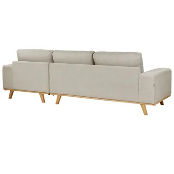 Kulmasohva Nora - Beige - Huonekalut - Sohva - Divaanisohva - 3 istuttava sohva divaanilla