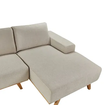 Kulmasohva Nora - Beige - Huonekalut - Sohva - Divaanisohva - 3 istuttava sohva divaanilla