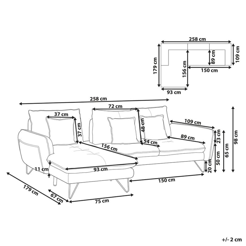 Kulmasohva Sersan - Oikeakätinen - Huonekalut - Sohva - Kulmasohva