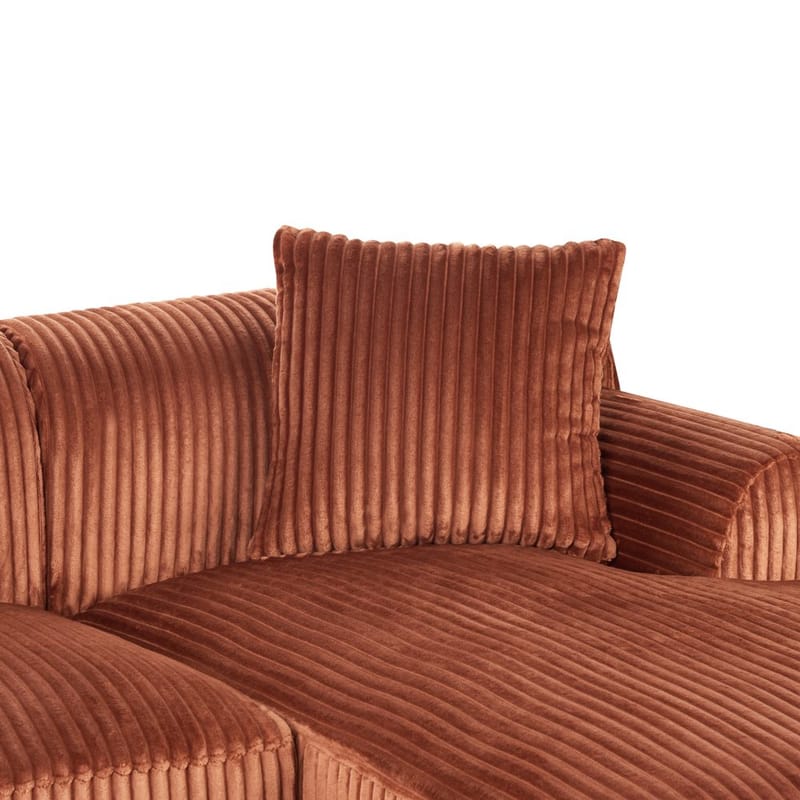 Kulmasohva Stenum - Ruskea, messinki/Oikeakätinen - Huonekalut - Sohva - Kulmasohva - Howard-kulmasohva