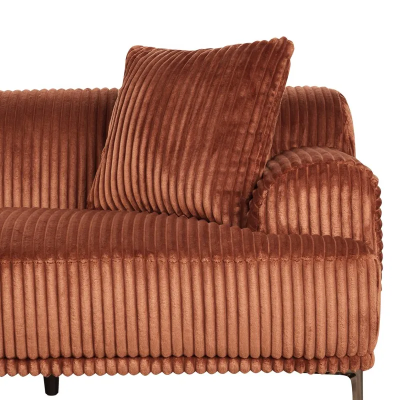 Kulmasohva Stenum - Ruskea, messinki/Vasenkätinen - Huonekalut - Sohva - Kulmasohva - Howard-kulmasohva