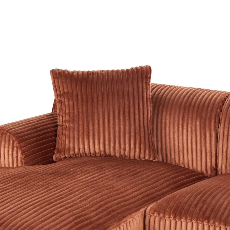 Kulmasohva Stenum - Ruskea, messinki/Vasenkätinen - Huonekalut - Sohva - Kulmasohva - Howard-kulmasohva