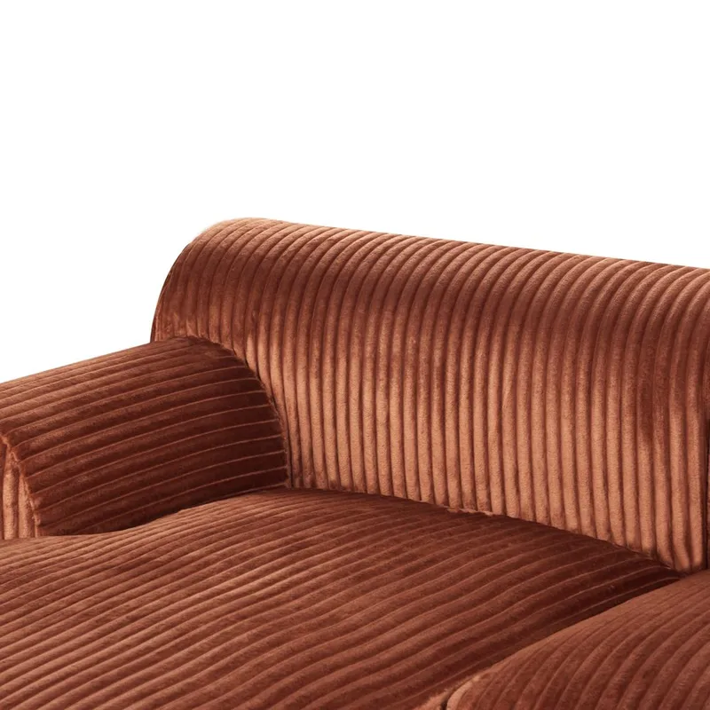 Kulmasohva Stenum - Ruskea, messinki/Vasenkätinen - Huonekalut - Sohva - Kulmasohva - Howard-kulmasohva