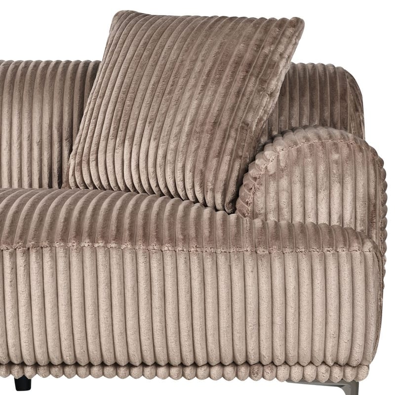 Kulmasohva Stenum - Vaaleanruskea, messinki/Oikeakätinen - Huonekalut - Sohva - Kulmasohva