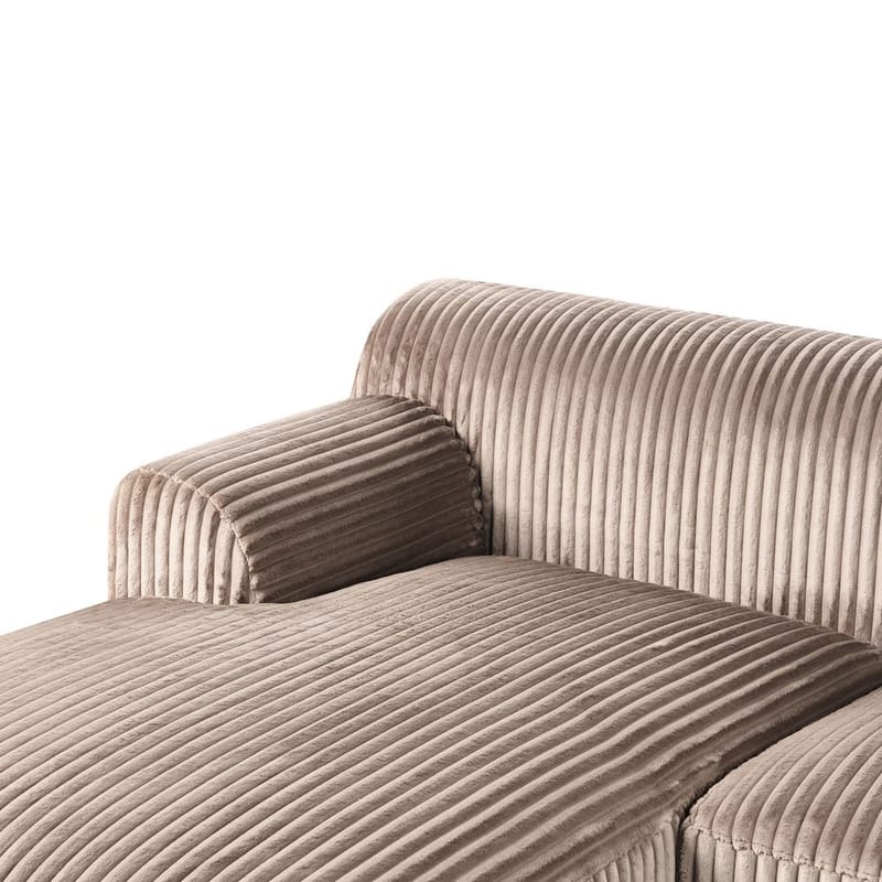 Kulmasohva Stenum - Vaaleanruskea, messinki/Oikeakätinen - Huonekalut - Sohva - Kulmasohva