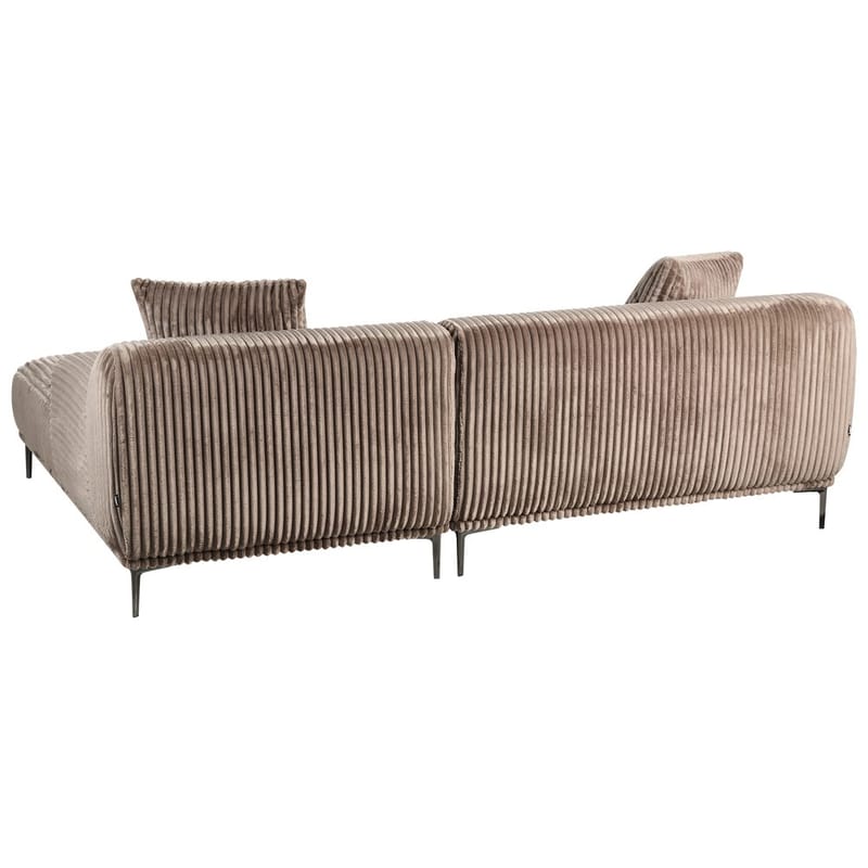 Kulmasohva Stenum - Vaaleanruskea, messinki/Vasenkätinen - Huonekalut - Sohva - Kulmasohva - Howard-kulmasohva