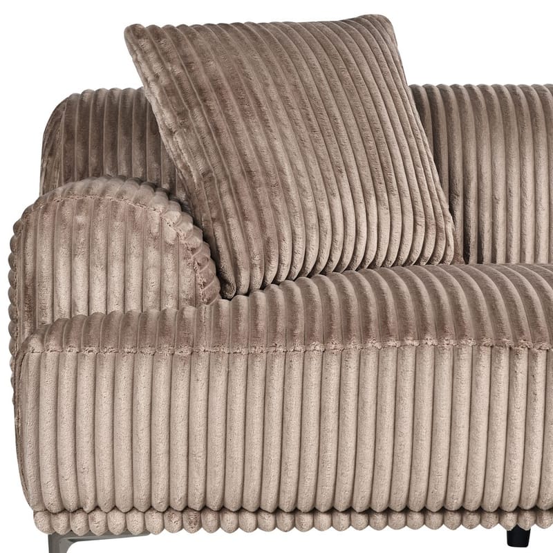 Kulmasohva Stenum - Vaaleanruskea, messinki/Vasenkätinen - Huonekalut - Sohva - Kulmasohva - Howard-kulmasohva