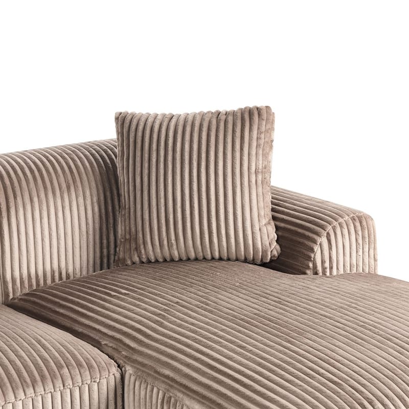 Kulmasohva Stenum - Vaaleanruskea, messinki/Vasenkätinen - Huonekalut - Sohva - Kulmasohva - Howard-kulmasohva