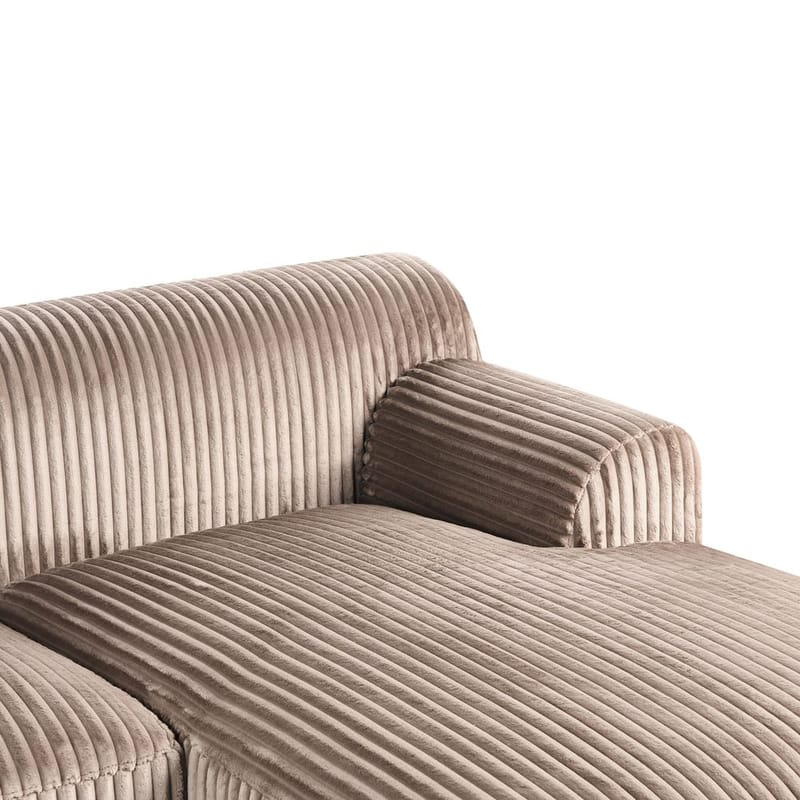 Kulmasohva Stenum - Vaaleanruskea, messinki/Vasenkätinen - Huonekalut - Sohva - Kulmasohva - Howard-kulmasohva