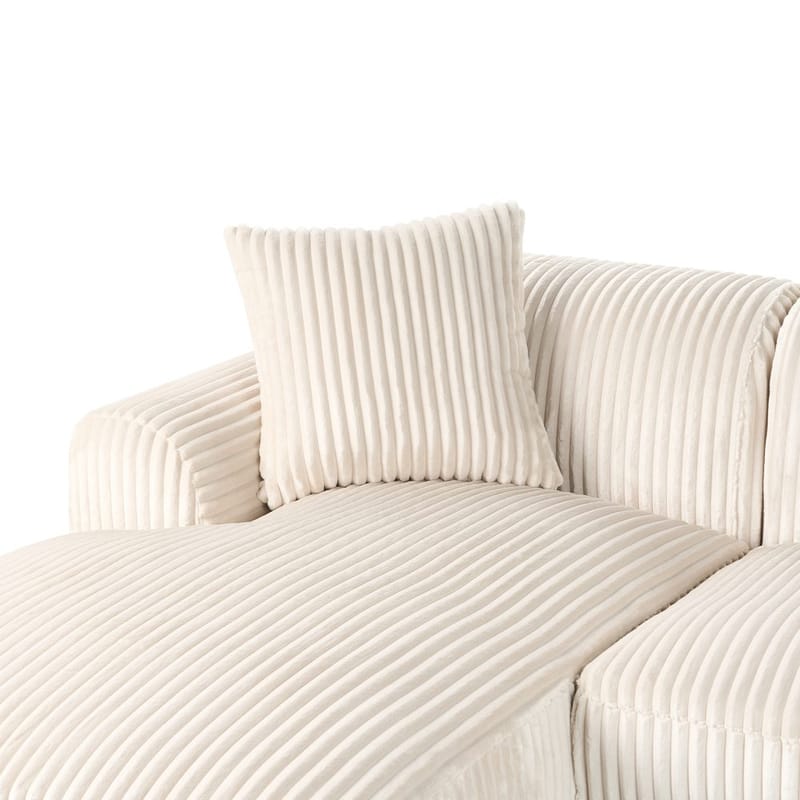 Kulmasohva Stenum - Valkoinen, messinki/oikeakätinen - Huonekalut - Sohva - Kulmasohva - Howard-kulmasohva