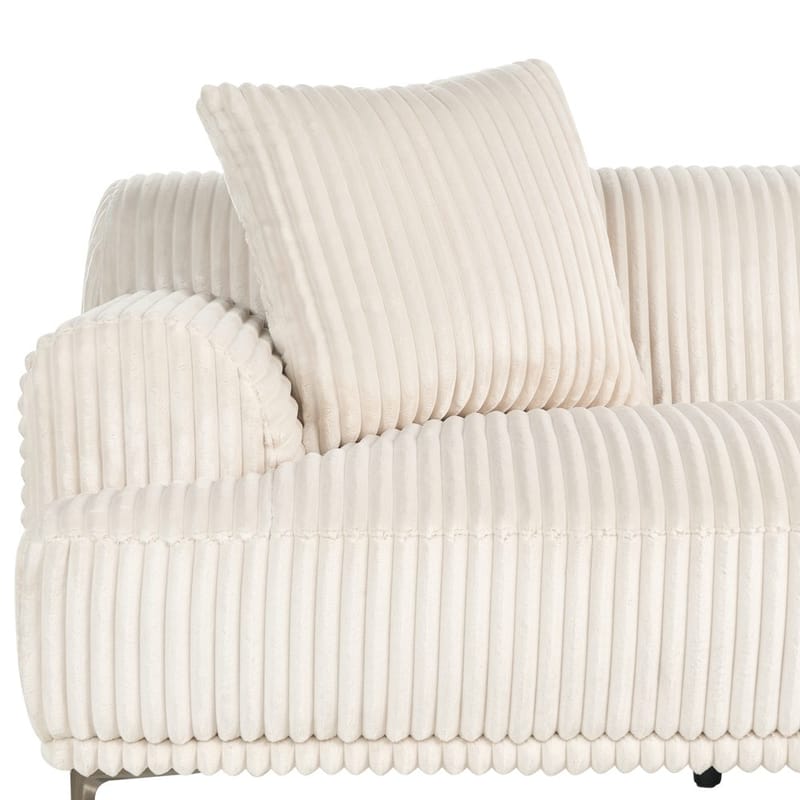 Kulmasohva Stenum - Valkoinen, messinki/vasenkätinen - Huonekalut - Sohva - Kulmasohva - Howard-kulmasohva