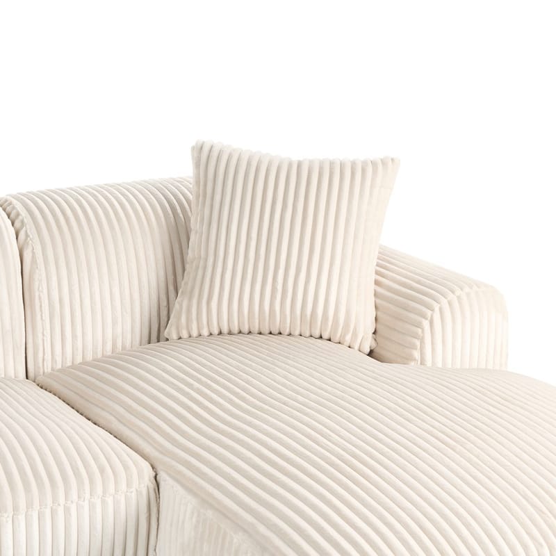 Kulmasohva Stenum - Valkoinen, messinki/vasenkätinen - Huonekalut - Sohva - Kulmasohva - Howard-kulmasohva