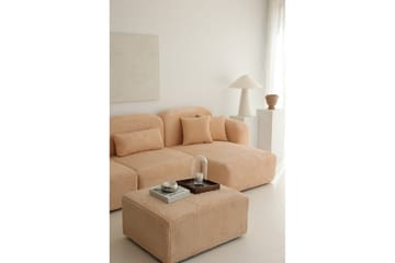 Kyrel Sohva med Divan 3-sits - Beige - Huonekalut - Sohva - Divaanisohva - 3 istuttava sohva divaanilla
