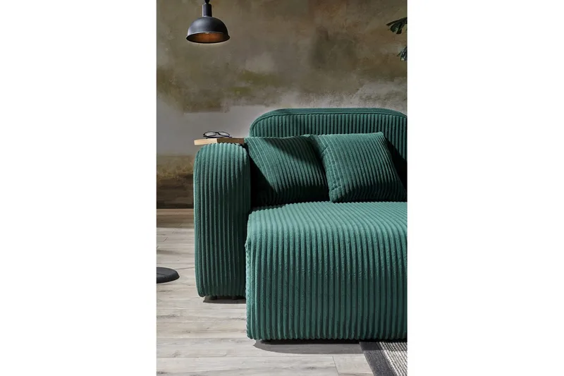 Kyrel Sohva med Divan 4-sits - Vihreä - Huonekalut - Sohva - Divaanisohva
