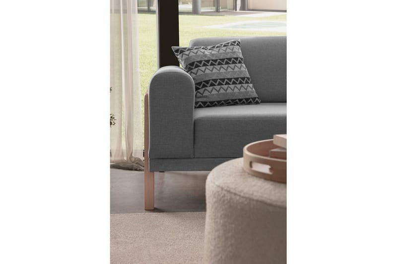 Latrona Sohva divaanilla 3-istuttava - Harmaa - Huonekalut - Sohva - Divaanisohva - 3 istuttava sohva divaanilla