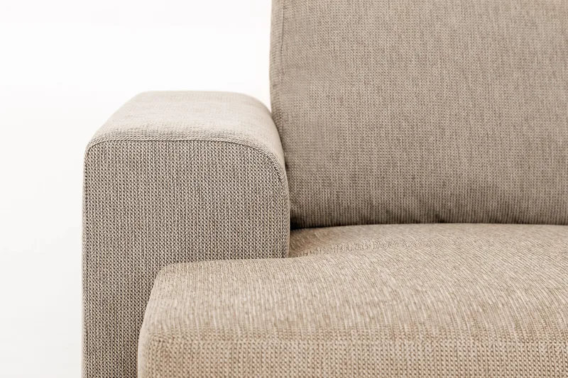 Link 3-istuttava Käännettävä L-muotoinen Divaanisohva Kankaalla - Beige - Huonekalut - Sohva - Divaanisohva - 3 istuttava sohva divaanilla