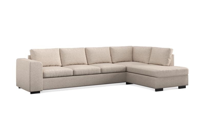 Link 4-istuttava Oikeakätinen L-muotoinen Large Divaanisohva Kankaasta - Beige - Huonekalut - Sohva - Divaanisohva