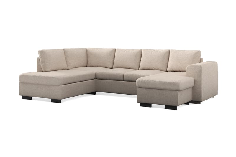 Link 4-istuttava Vasenkätinen U-muotoinen Large Sohva Divaanilla ja Divaaniosalla Kankaasta - Beige - Huonekalut - Sohva - Divaanisohva