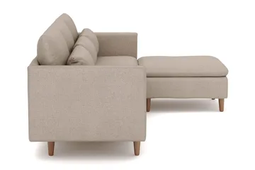 Lovis 3-istuttava kangassohva käännettävällä divaanilla - Beige - Huonekalut - Sohva - Divaanisohva - 3 istuttava sohva divaanilla