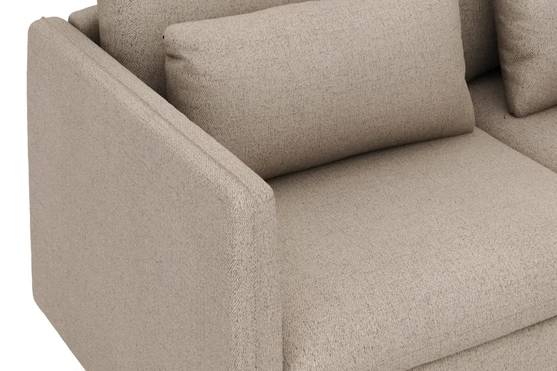 Lovis 3-istuttava kangassohva käännettävällä divaanilla - Beige - Huonekalut - Sohva - Divaanisohva - 3 istuttava sohva divaanilla