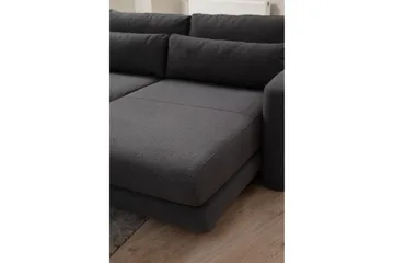 Makhan 3-istuttava oikea l-muotoinen divaanisohva bouclé-kangasta - Antrasiitti - Huonekalut - Sohva - Divaanisohva - 3 istuttava sohva divaanilla