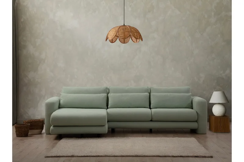 Makhan sohva divaanilla 3-istuttava - Vihreä - Huonekalut - Sohva - Divaanisohva - 3 istuttava sohva divaanilla