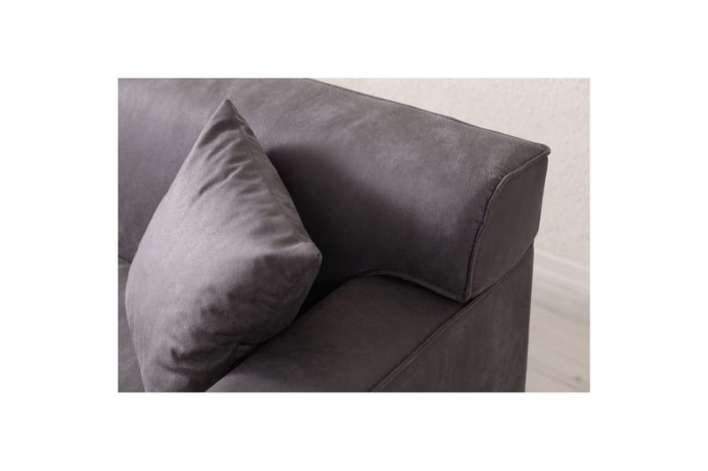Malpani Sohva med Divan 3-sits - Antrasiitti - Huonekalut - Sohva - Divaanisohva - 3 istuttava sohva divaanilla