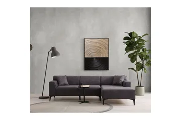 Malpani Sohva med Divan 3-sits - Antrasiitti - Huonekalut - Sohva - Divaanisohva - 3 istuttava sohva divaanilla