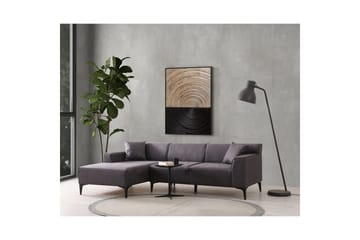 Malpani Sohva med Divan 3-sits - Antrasiitti - Huonekalut - Sohva - Divaanisohva - 3 istuttava sohva divaanilla