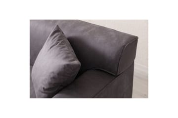 Malpani Sohva med Divan 3-sits - Antrasiitti - Huonekalut - Sohva - Divaanisohva - 3 istuttava sohva divaanilla