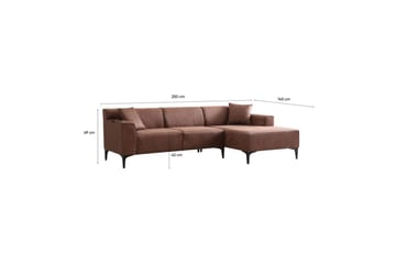 Malpani Sohva med Divan 3-sits - Konjakki - Huonekalut - Sohva - Divaanisohva