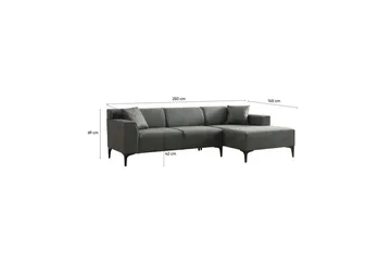 Malpani Sohva med Divan 3-sits - Vihreä - Huonekalut - Sohva - Divaanisohva