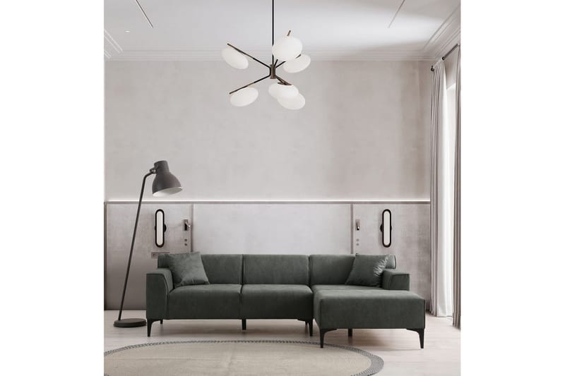 Malpani Sohva med Divan 3-sits - Vihreä - Huonekalut - Sohva - Divaanisohva