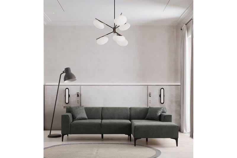 Malpani Sohva med Divan 3-sits - Vihreä - Huonekalut - Sohva - Divaanisohva