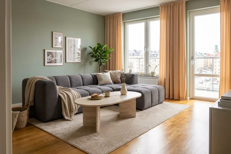 Marlow 3-istuttava kuplamainen divaanisohva oikea - Harmaa - Huonekalut - Sohva - Divaanisohva - 3 istuttava sohva divaanilla