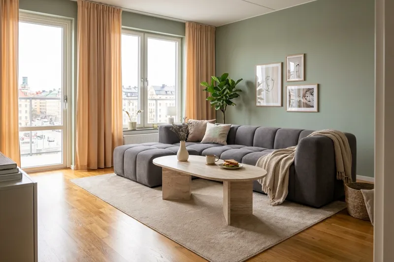 Marlow 3-istuttava kuplamainen divaanisohva vasen - Harmaa - Huonekalut - Sohva - Divaanisohva - 3 istuttava sohva divaanilla