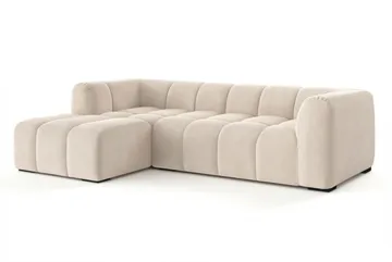 Marlow kolmen istuttava kuplamainen divaanisohva, vasenkätinen - Beige - Huonekalut - Sohva - Divaanisohva - 3 istuttava sohva divaanilla