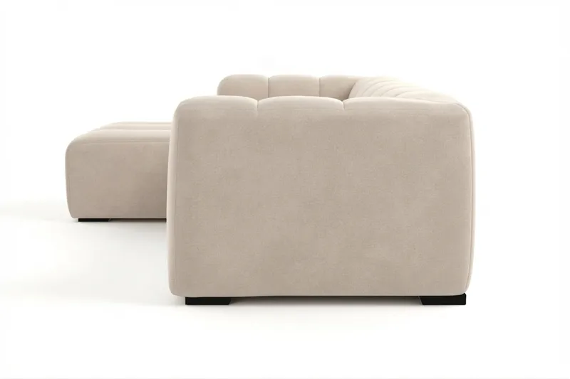 Marlow kolmen istuttava kuplamainen divaanisohva, vasenkätinen - Beige - Huonekalut - Sohva - Divaanisohva - 3 istuttava sohva divaanilla