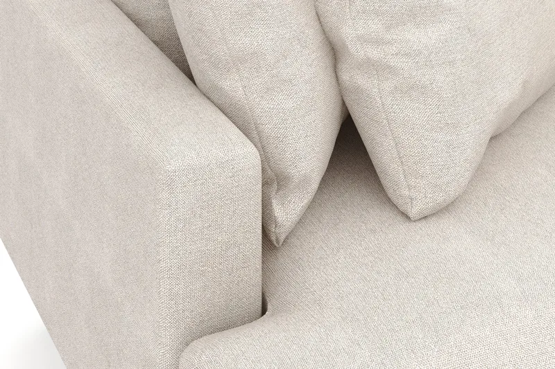 Menard 3-istuttava Oikeakätinen L-muotoinen Divaanisohva Kangasista - Beige - Huonekalut - Sohva - Divaanisohva