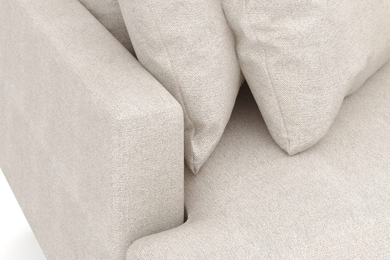 Menard 3-istuttava Oikeakätinen L-muotoinen Divaanisohva Kangasista - Beige - Huonekalut - Sohva - Divaanisohva