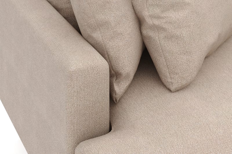 Menard 3-istuttava Oikeakätinen L-muotoinen Divaanisohva Kangasista - Beige - Huonekalut - Sohva - Divaanisohva