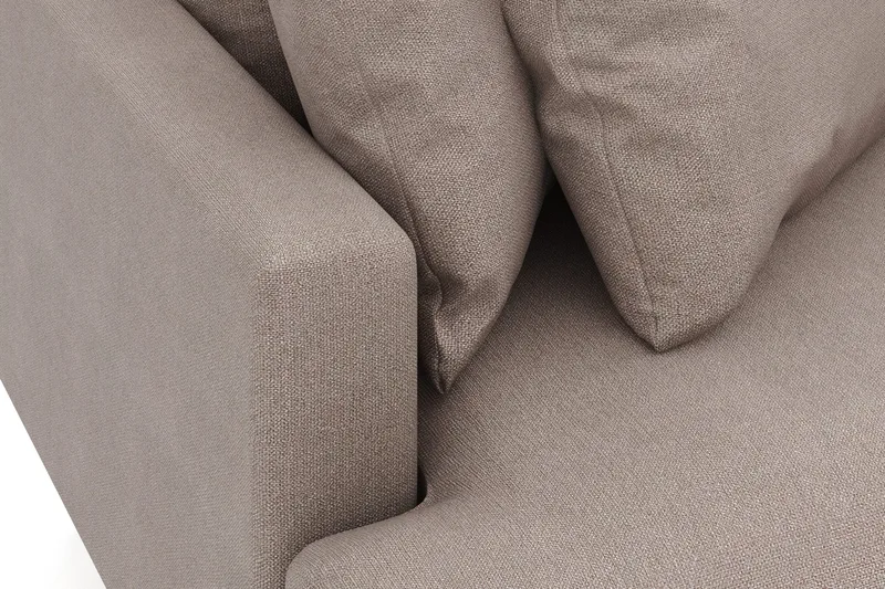 Menard 3-istuttava Oikeakätinen L-muotoinen Divaanisohva Kangasista - Ruskea - Huonekalut - Sohva - Divaanisohva - 3 istuttava sohva divaanilla