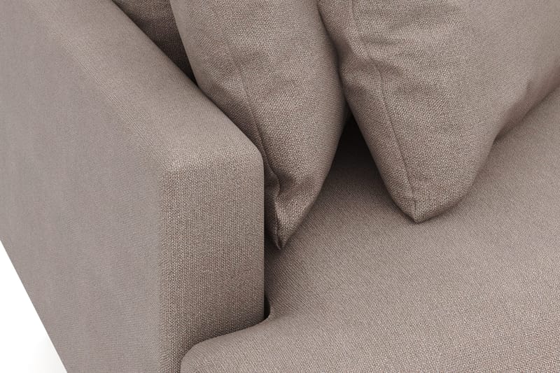 Menard 3-istuttava Oikeakätinen L-muotoinen Divaanisohva Kangasista - Ruskea - Huonekalut - Sohva - Divaanisohva - 3 istuttava sohva divaanilla