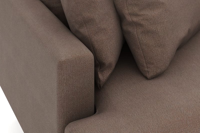 Menard 3-istuttava Oikeakätinen L-muotoinen Divaanisohva Kangasista - Ruskea - Huonekalut - Sohva - Divaanisohva - 3 istuttava sohva divaanilla