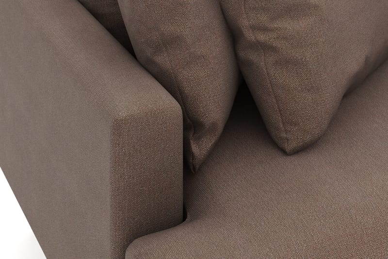 Menard 3-istuttava Oikeakätinen L-muotoinen Divaanisohva Kangasista - Ruskea - Huonekalut - Sohva - Divaanisohva - 3 istuttava sohva divaanilla