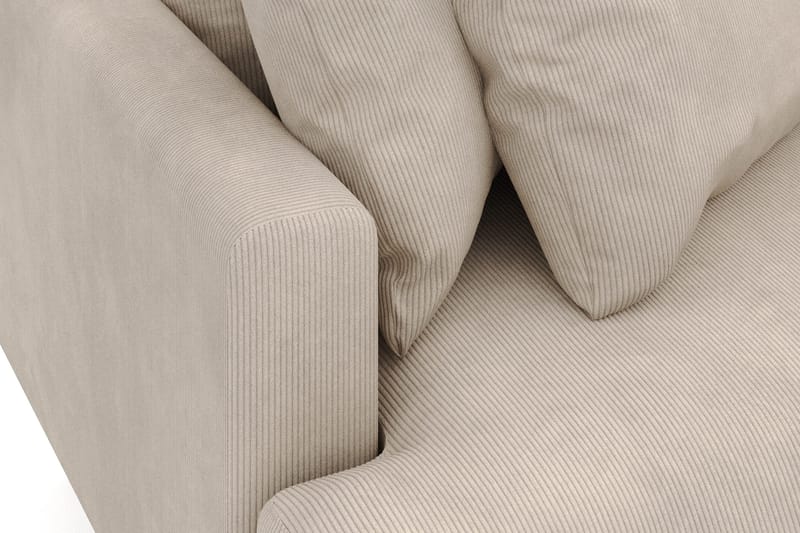 Menard 3-istuttava Oikeakätinen L-muotoinen Divaanisohva Manchesterista - Greige - Huonekalut - Sohva - Divaanisohva