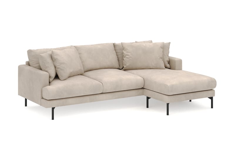 Menard 3-istuttava Oikeakätinen L-muotoinen Divaanisohva Manchesterista - Greige - Huonekalut - Sohva - Divaanisohva