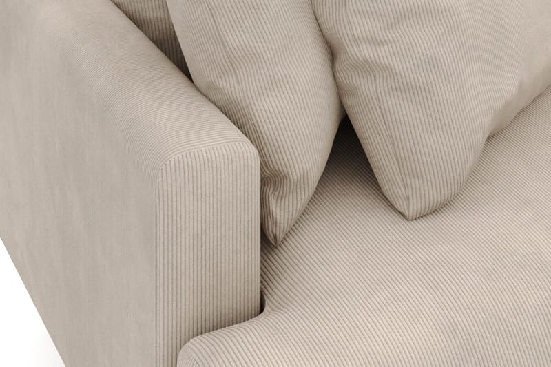 Menard 3-istuttava Oikeakätinen L-muotoinen Divaanisohva Manchesterista - Greige - Huonekalut - Sohva - Divaanisohva