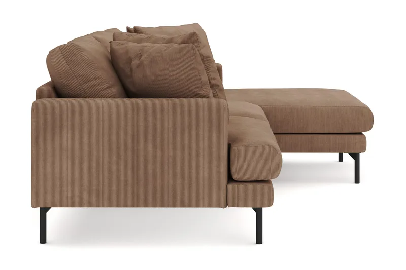 Menard 3-istuttava Oikeakätinen L-muotoinen Divaanisohva Manchesterista - Ruskea - Huonekalut - Sohva - Divaanisohva